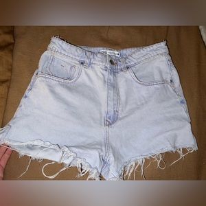 Zara high waisted denim shorts